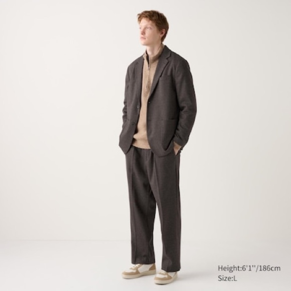 NWT Uniqlo grey comfort 2b jacket plaid xs - Picture 13 of 13